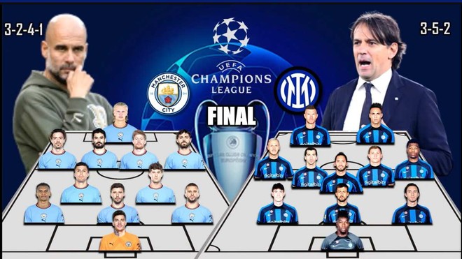 Man City áp đảo Inter về tỉ lệ chiến thắng ở chung kết C1