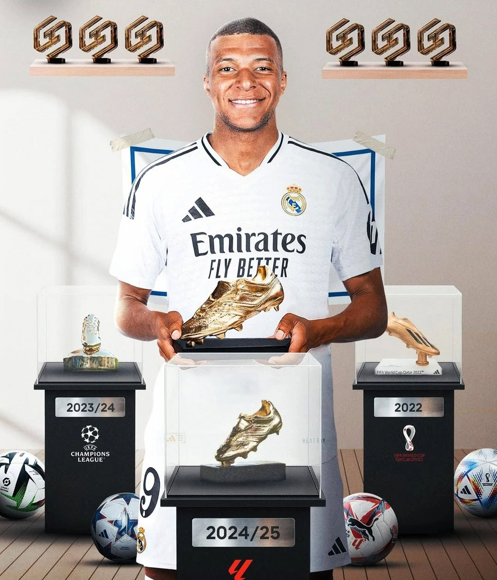 Mbappe đoạt Chiếc giày vàng